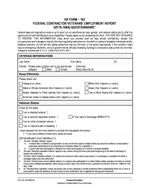 Federal Contractor Veterans’ Employment Report (VETS-100A) Questionnaire