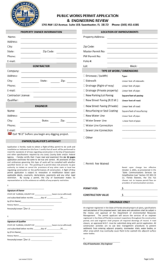 Public Works Permit Application