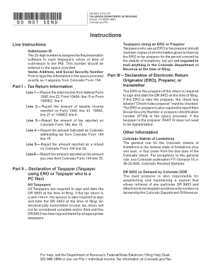 Colorado DR 8453 Form