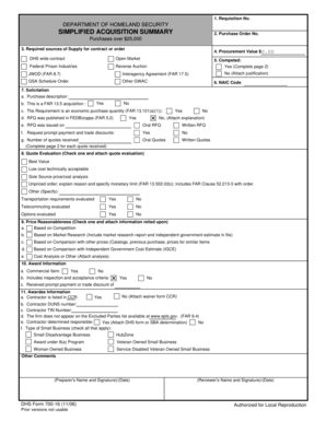 DHS Simplified Acquisition Summary