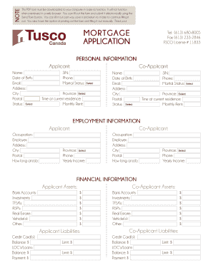 Mortgage Application Form
