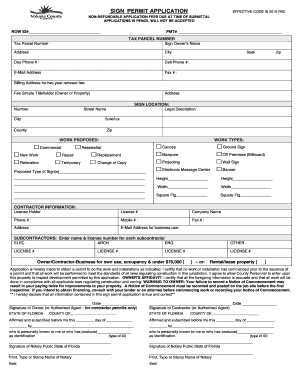 Florida Sign Permit Application