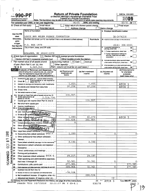 Form 990-PF 2009