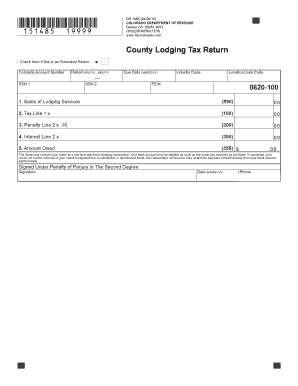 Colorado County Lodging Tax Return