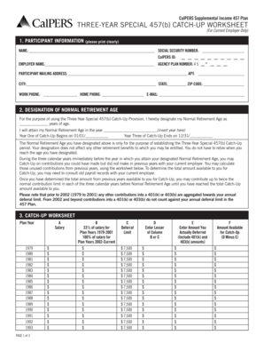 CalPERS 457(b) Catch-Up Worksheet