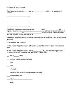 Roommate Agreement
