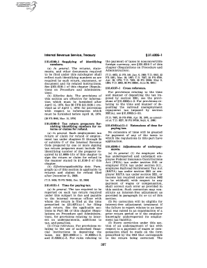 IRS Tax Return Adjustment Regulations