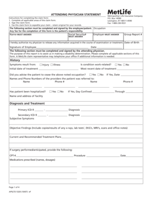 Attending Physician Statement