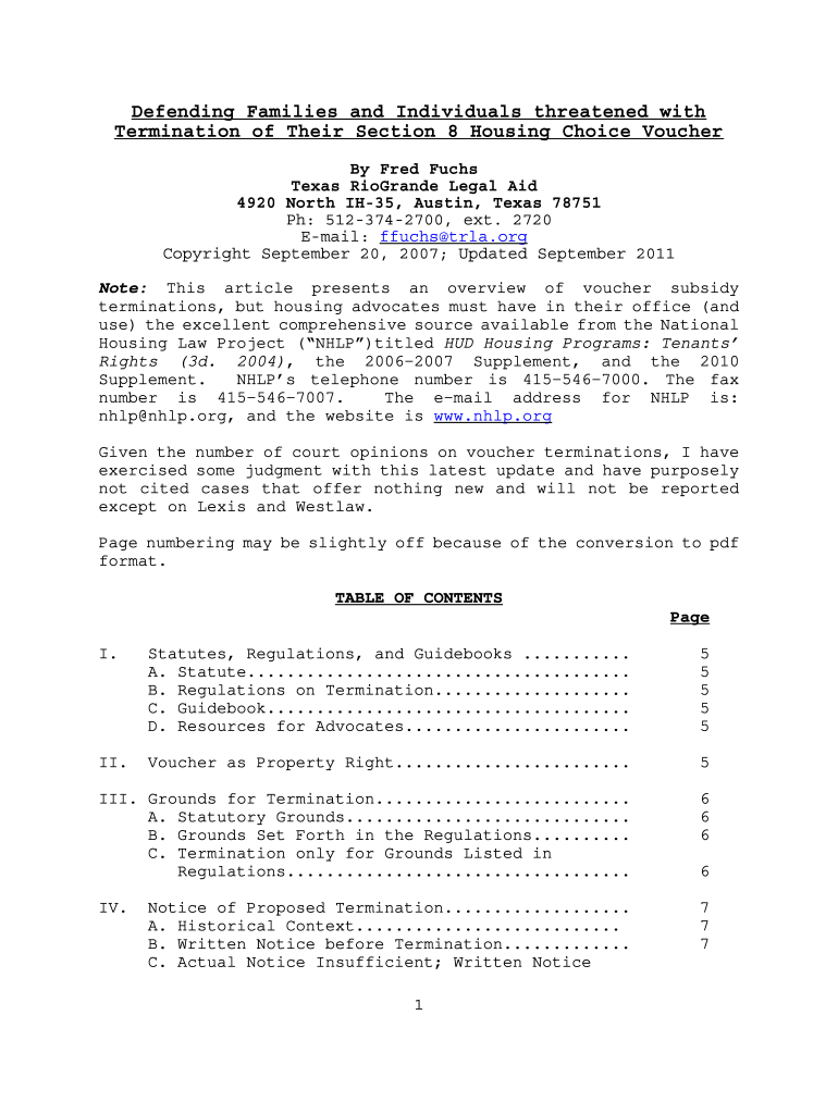 section 8 restoration form Preview on Page 1