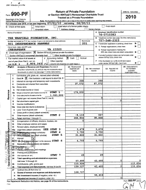Form 990-PF 2010