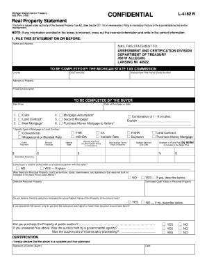 Michigan Real Property Statement