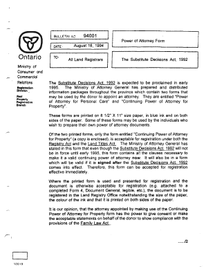 Continuing Power of Attorney for Property