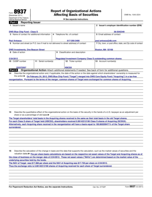 IRS Form 8937 Report