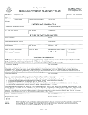 DS-7002 Training Internship Placement Plan