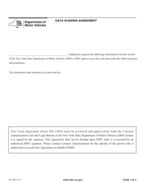 New York State DMV Data Sharing Agreement