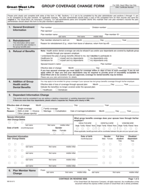 Group Coverage Change Form
