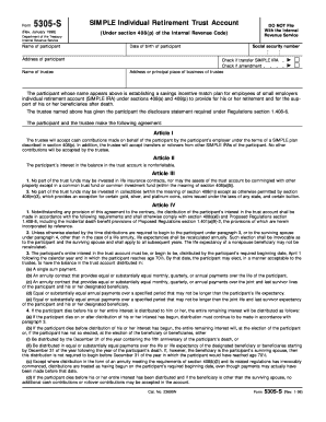 SIMPLE IRA Trust Account Agreement