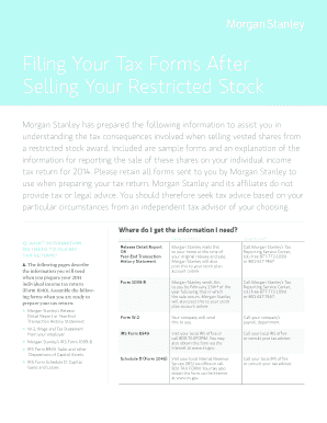 Tax Forms for Selling Restricted Stock