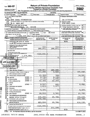 Form 990-PF Private Foundation Tax Return