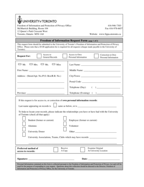Freedom of Information Request Form