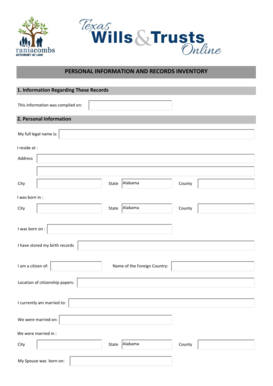 Personal Information and Records Inventory