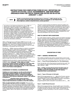 Form SF-SAC Reporting on Audits