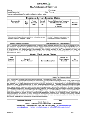 FSA Reimbursement Claim Form