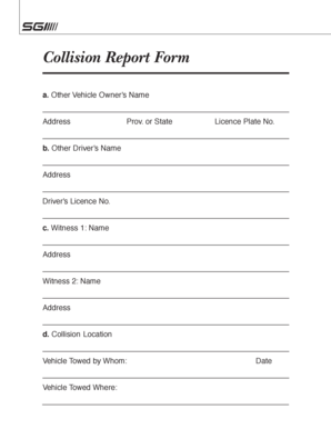 Collision Report Form