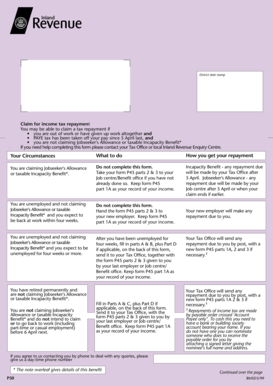 UK Income Tax Repayment Claim Form
