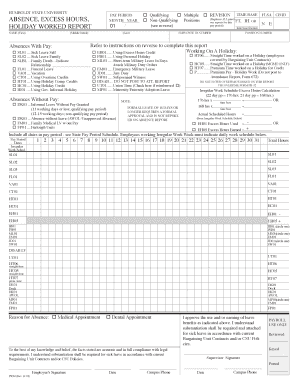 Humboldt State University Absence Report