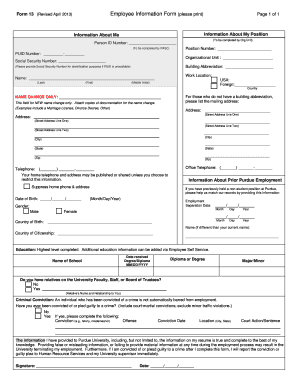 Employee Information Form
