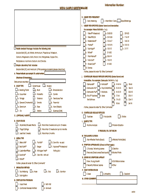 Media Sample Questionnaire