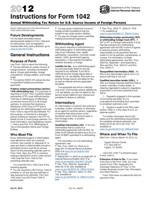 Instructions for Form 1042