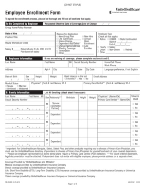 Employee Enrollment Form