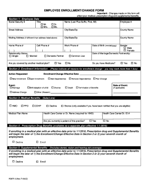 Employee Enrollment/Change Form PEBTF-2