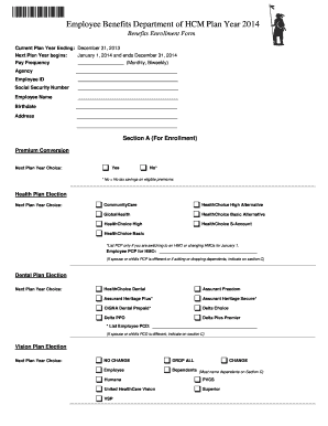 Employee Benefits Enrollment Form