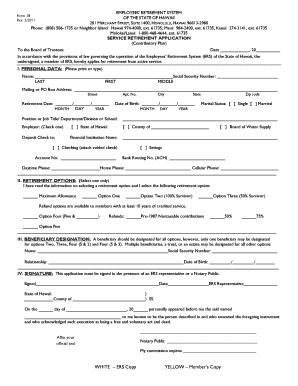 Service Retirement Application Form 18