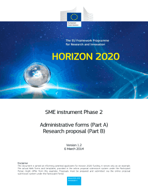 SME instrument Phase 2 Administrative forms (Part A) Research ... - ec europa