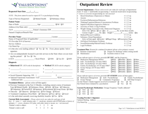 Outpatient Review Form