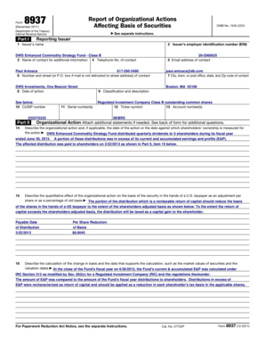 IRS Form 8937 Report