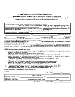 NVAR Rental Application