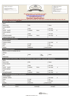 Rental Application Form