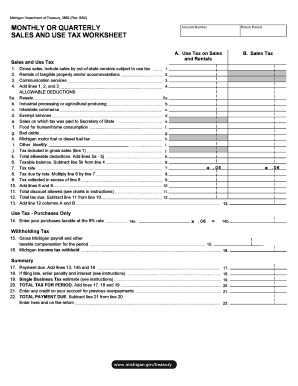 Michigan Sales and Use Tax Return