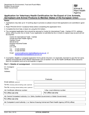 Veterinary Health Certification for EU Animal Exports