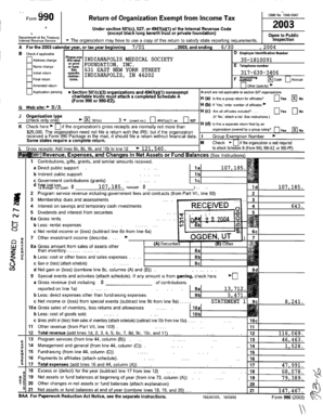 Form 990 Return of Organization Exempt from Income Tax