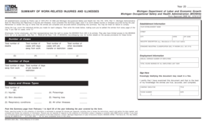 Michigan Work-Related Injuries and Illnesses Summary