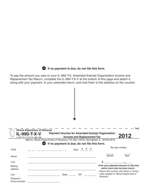 IL-990-T-X-V Payment Voucher