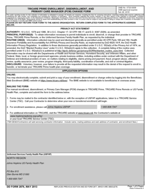 TRICARE Prime Enrollment Form