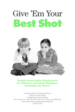 Georgia Immunization Certificate for Child Care and School Attendance