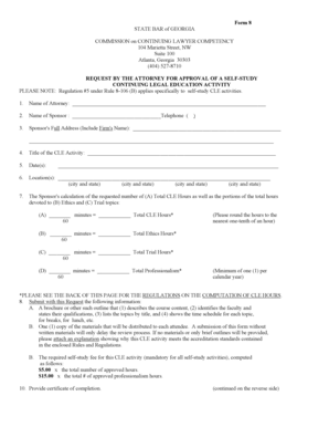 Georgia Self-Study CLE Request Form